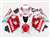 Motorcycle Fairings Kit - 2003-2004 Suzuki GSXR 1000 Candy Red Samsung Fairings | NS10304-8