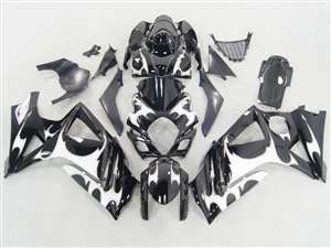 Motorcycle Fairings Kit - 2007-2008 Suzuki GSXR 1000 White Tribal Fairings | NS10708-30