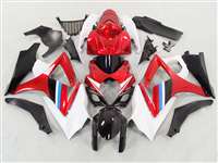 Motorcycle Fairings Kit - White/Red 2007-2008 Suzuki GSXR 1000 Motorcycle Fairings | NS10708-32