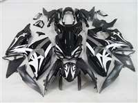 Motorcycle Fairings Kit - 2009-2016 Suzuki GSXR 1000 White Tribal on Black Fairings | NS10916-1