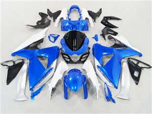 Motorcycle Fairings Kit - 2009-2016 Suzuki GSXR 1000 Blue/White Fairings | NS10916-12
