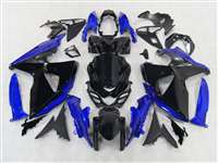 Motorcycle Fairings Kit - 2009-2016 Suzuki GSXR 1000 Black/Blue Fairings | NS10916-13
