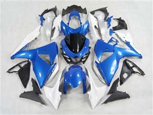 Motorcycle Fairings Kit - 2009-2016 Suzuki GSXR 1000 Plasma Blue/White Fairings | NS10916-16