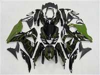 Motorcycle Fairings Kit - 2009-2016 Suzuki GSXR 1000 Green Flames Fairings | NS10916-5