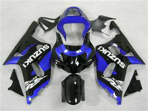 Motorcycle Fairings Kit - Plasma Blue/Black 2000-2003 Suzuki GSXR 600 750 Motorcycle Fairings | NS60003-14