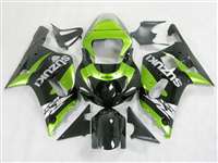 Motorcycle Fairings Kit - Metallic Green/Black 2000-2003 Suzuki GSXR 600 750 Motorcycle Fairings | NS60003-17