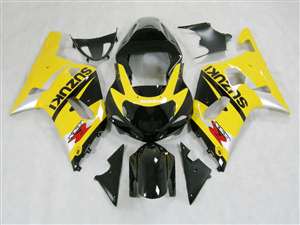 Motorcycle Fairings Kit - 2000-2003 Suzuki GSXR 600 750 Yellow/Black Fairings | NS60003-28