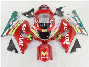 Motorcycle Fairings Kit - 2000-2003 Suzuki GSXR 600 750 Red Movistar Fairings | NS60003-40