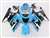 Motorcycle Fairings Kit - 2000-2003 Suzuki GSXR 600 750 Sky Blue/Black Fairings | NS60003-45