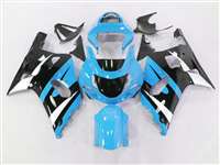 Motorcycle Fairings Kit - 2000-2003 Suzuki GSXR 600 750 Sky Blue/Black Fairings | NS60003-45