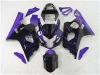 Motorcycle Fairings Kit - 2004-2005 Suzuki GSXR 600 750 Black/Purple Accents Fairings | NS60405-16