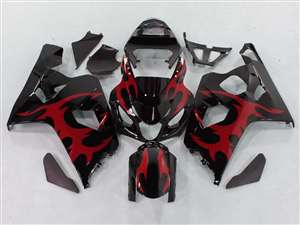 Motorcycle Fairings Kit - 2004-2005 Suzuki GSXR 600 750 Tribal Red Fairings | NS60405-25