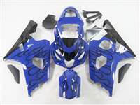 Motorcycle Fairings Kit - 2004-2005 Suzuki GSXR 600 750 Black Fire on Blue Fairings | NS60405-36