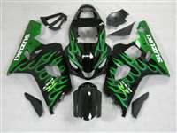 Motorcycle Fairings Kit - 2004-2005 Suzuki GSXR 600 750 Green Fire Fairings | NS60405-41