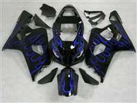 Motorcycle Fairings Kit - 2004-2005 Suzuki GSXR 600 750 Blue Flame Fairings | NS60405-53