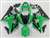 Motorcycle Fairings Kit - 2004-2005 Suzuki GSXR 600 750 Green/Black Accent Fairings | NS60405-59