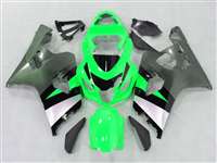 Motorcycle Fairings Kit - 2004-2005 Suzuki GSXR 600 750 Green/Silver Fairings | NS60405-7