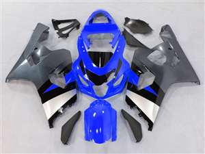 Motorcycle Fairings Kit - 2004-2005 Suzuki GSXR 600 750 Blue/Silver Fairings | NS60405-9