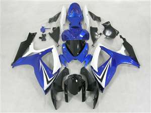 Motorcycle Fairings Kit - 2006-2007 Suzuki GSXR 600 750 Blue/White OEM Style Fairings | NS60607-25