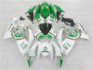 Motorcycle Fairings Kit - 2006-2007 Suzuki GSXR 600 750 Lucky Strike Green Fairings | NS60607-26