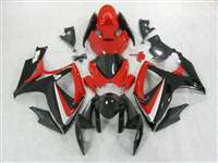 Motorcycle Fairings Kit - 2006-2007 Suzuki GSXR 600 750 Red OEM Style Fairings | NS60607-27