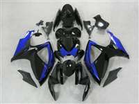 Motorcycle Fairings Kit - Black/Blue 2006-2007 Suzuki GSXR 600 750 Motorcycle Fairings | NS60607-29