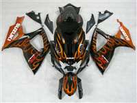 Motorcycle Fairings Kit - 2006-2007 Suzuki GSXR 600 750 Orange Fire Fairings | NS60607-33