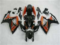 Motorcycle Fairings Kit - 2006-2007 Suzuki GSXR 600 750 Black/Orange Accents Fairings | NS60607-47