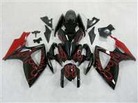 Motorcycle Fairings Kit - Red Fire 2006-2007 Suzuki GSXR 600 750 Motorcycle Fairings | NS60607-56