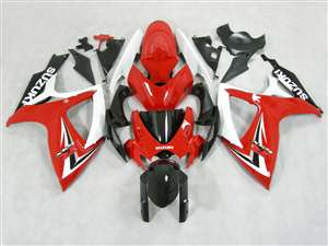 Motorcycle Fairings Kit - 2006-2007 Suzuki GSXR 600 750 Red/White Fairings | NS60607-57