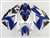 Motorcycle Fairings Kit - Plasma Blue/White 2006-2007 Suzuki GSXR 600 750 Motorcycle Fairings | NS60607-8