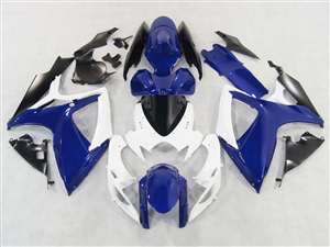 Motorcycle Fairings Kit - Plasma Blue/White 2006-2007 Suzuki GSXR 600 750 Motorcycle Fairings | NS60607-8