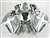 Motorcycle Fairings Kit - 2008-2010 Suzuki GSXR 600 750 White on Silver Fairing | NS60810-17