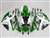 Motorcycle Fairings Kit - 2008-2010 Suzuki GSXR 600 750 Metallic Green/White Fairing | NS60810-29