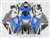 Motorcycle Fairings Kit - 2008-2010 Suzuki GSXR 600 750 Metallic Blue/Charocal Grey Fairing | NS60810-6