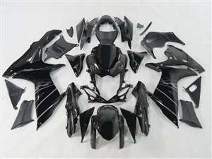 Motorcycle Fairings Kit - 2011-2021 Suzuki GSXR 600 750 Black Fairings | NS61117-1