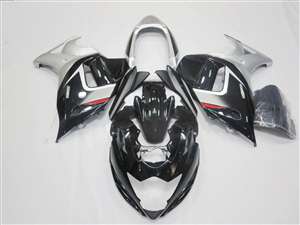 Motorcycle Fairings Kit - 2008-2013 Suzuki GSX 650F Black Silver Motorcycle Fairings | NSF0813-5