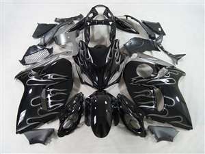 Motorcycle Fairings Kit - 2008-2020 Suzuki GSX1300R Hayabusa Ghost Flames Fairings | NSH0817-2