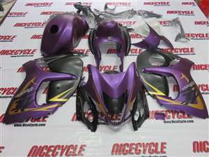 Motorcycle Fairings Kit - 2008-2020 Suzuki GSX1300R Hayabusa Matte Purple/Black Fairings | NSH0817-38