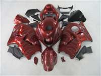 Motorcycle Fairings Kit - 1999-2007 Suzuki GSXR 1300 Hayabusa Candy Red Ghost Fairings | NSH9907-1