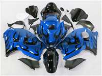 Motorcycle Fairings Kit - 1999-2007 Suzuki GSXR 1300 Hayabusa Evil Blue Tribal Fairings | NSH9907-104