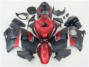 Motorcycle Fairings Kit - 1999-2007 Suzuki GSXR 1300 Hayabusa Matte Red/Black Fairings | NSH9907-128