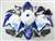 Motorcycle Fairings Kit - 1999-2007 Suzuki GSXR 1300 Hayabusa Kanji Blue/White Fairings | NSH9907-17