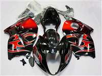 Motorcycle Fairings Kit - 1999-2007 Suzuki GSXR 1300 Hayabusa Red Fire Fairings | NSH9907-21