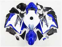 Motorcycle Fairings Kit - 1999-2007 Suzuki GSXR 1300 Hayabusa Blue/White Fairings | NSH9907-75