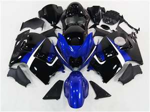 Motorcycle Fairings Kit - 1999-2007 Suzuki GSXR 1300 Hayabusa Candy Blue/Black Fairings | NSH9907-88