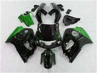 Motorcycle Fairings Kit - 1996-2000 Suzuki GSXR 600 750 SRAD Green Flame Fairings | NSS9600-1