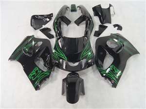 Motorcycle Fairings Kit - Airbrush Green 1996-2000 Suzuki GSXR 600 750 SRAD Motorcycle Fairings | NSS9600-13