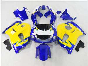 Motorcycle Fairings Kit - 1996-2000 Suzuki GSXR 600 750 SRAD Yellow/Blue Fairings | NSS9600-18