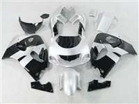 Motorcycle Fairings Kit - 1996-2000 Suzuki GSXR 600 750 SRAD Black/Silver Fairings | NSS9600-19